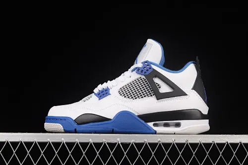 All categories Air Jordan Jordan series basketball shoes Air Jordan 4 pure original version Air Jordan 4 Retro AJ4 Joe 4 white and blue 308497-117